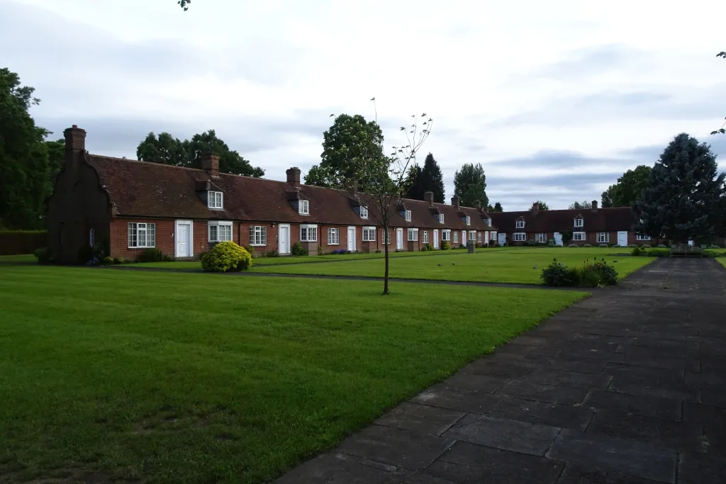 Almshouses on St Oswald's Road, Fulford, north of Heslington